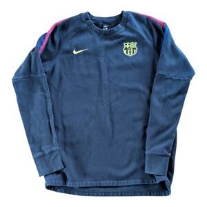 Nike Sweatshirt Soccer Mens Large Team FCB Barcelona Football Swoosh 90s Vintage